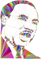 Martin Luther King Jr Low Poly Polyprismatic Variation 2
