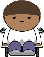 Comic character - wheelchair user
