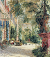 The Interior Of The Palm House Carl Blechen
