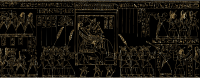 Pharaoh Being Carried Line Art Gold