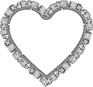 Vintage Bookshelf Heart