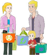 Family Shopping By pinterastudio