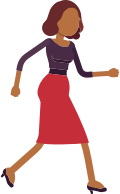 Woman Walking Illustration