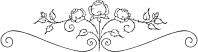 Vintage Roses Flourish Line Art