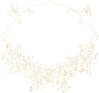 Vintage Roses And Curly Braces Frame Line Art Gold No BG