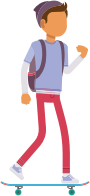 Skateboarding Kid