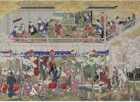 Cherry Blossom Viewing In Yoshiwara Edo Kitagawa Utamaro
