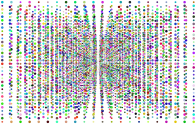 Abstract Information Technology Design 3D Network Grid Type II Prismatic