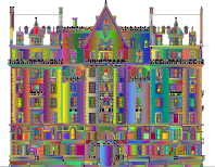 Intricate Building Line Art Polyprismatic
