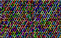 Abstract Floral Hexagonal Pattern Chromatic