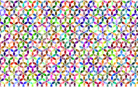 Abstract Floral Hexagonal Pattern Chromatic No BG