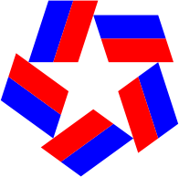 Red White Blue Star Design