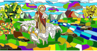Jesus And His Flock By phk4412