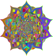 Geometric Interleaved Mandala Line Art Polyprismatic