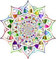 Geometric Interleaved Mandala Line Art Chromatic No BG