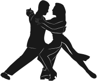Dancing Couple Silhouette By Alexey Marcov