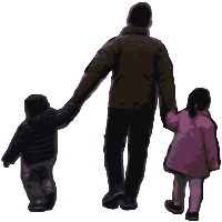 Dad and Two Kids