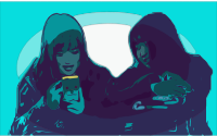 Two Friends - Blue