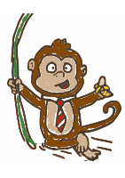 Monkey cartoon childish