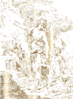 Guardian Angel Walking With A Child Gold No BG