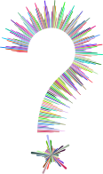 Art Deco Style Question Mark Prismatic