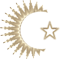 Art Deco Style Crescent And Star Gold