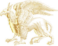 Intricate Griffin Line Art Gold No BG