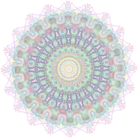 Delicate Line Art Mandala Prismatic