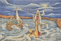 Jesus Saving Fisherman Mural