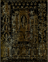 Virgin Mary Detailed Intricate Ornate Mural Gold