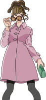 Girl in coat with sunglasses