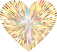 Starburst Heart Cross Type II Radiant Gold No BG