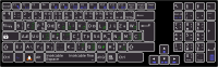 Bépo Tux color Asus K93SM keyboard