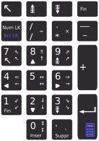 Numpad Asus K93SM keyboard