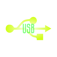 Green & Yellow USB Icon