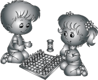 Boy And Girl Playing Chess By DG RA Duochrome