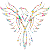 Phoenix Line Art Circles Prismatic