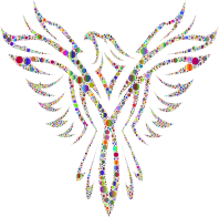 Phoenix Line Art Circles Polyprismatic