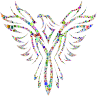 Phoenix Line Art Circles Chromatic