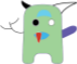 Green Monster with Red Tooth
