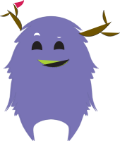 Purple Monster with Antlers