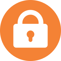 AWS Padlock orange icon