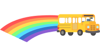 Rainbow School Bus
