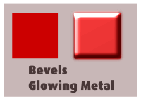 Bevels Glowing Metal