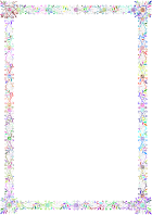Vintage Floral Border Frame Prismatic