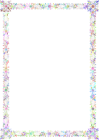 Vintage Floral Border Frame Polyprismatic No Black