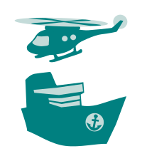 helicopter and ship