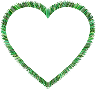 Grass Heart Frame Green