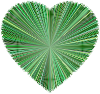 Grass Heart Frame Filled Green