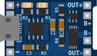 Li-Ion/Li-Po Single Cell Charging Module with protection